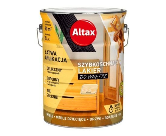 Quick drying interior varnish Altax semi matt colourless 5 l