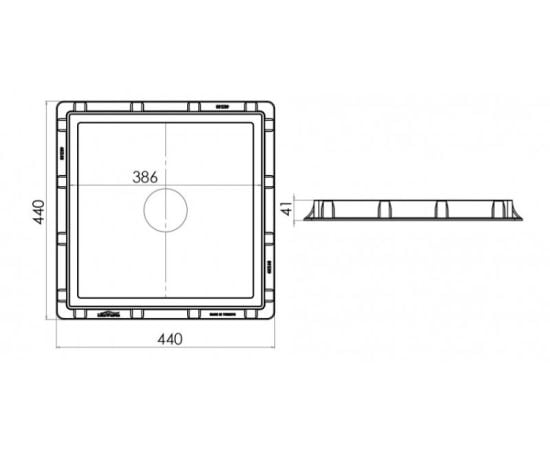 Hatch plastic lattice with lock Torun Plastik 30x30 cm