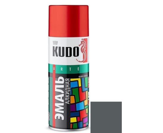 Enamel universal Kudo KU-1016 Ral 7012 dark grey 520 ml