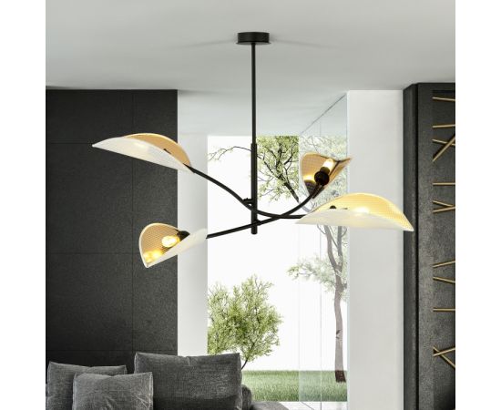 Chandelier EMIBIG LOTUS 4 E14 4x MAX 40W white gold