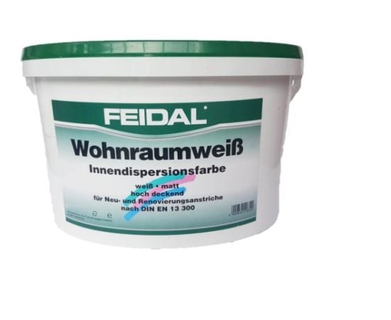 Дисперсионная краска для внутренних работ Feidal Wohnraumweib 10 л