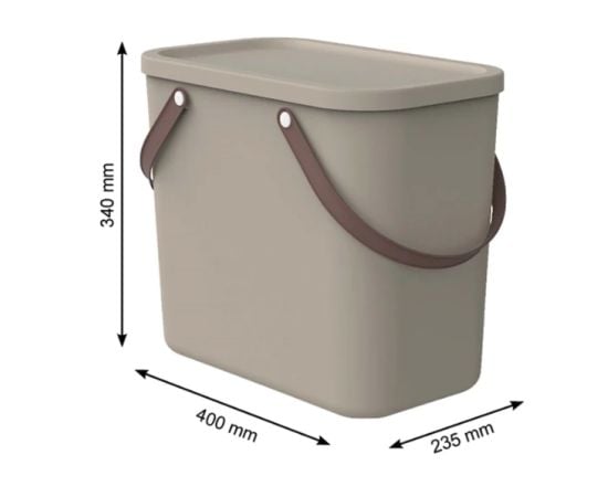 Storage box Rotho 25L ALBULA cappuccino