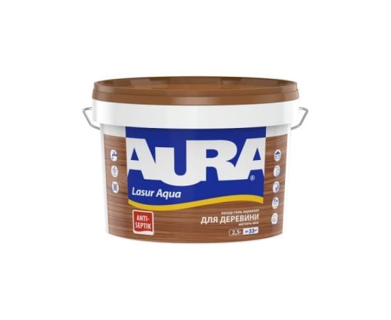 Acrylic varnish for wood Eskaro Aura Lasur Aqua nuts 2,5 l