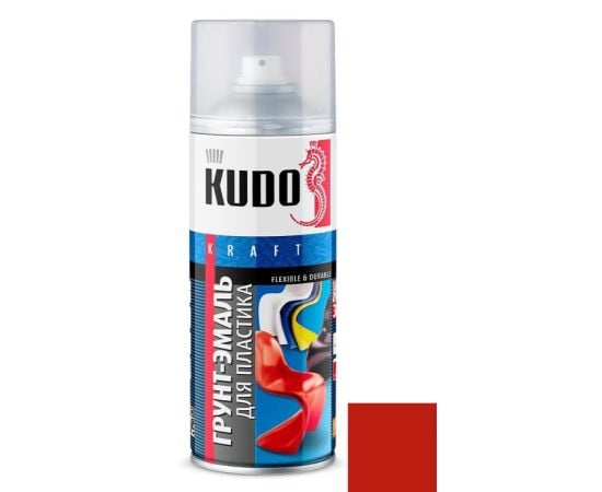 Грунт-эмаль для пластика Kudo KU-6006 520 мл красная