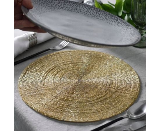 Dish mat Koopman DIA 30cm golden