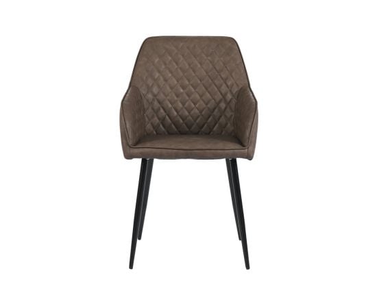 Стул LAMO CRAZY HORSE LEATHER GREY UK SY BROWN 58x55x85 см