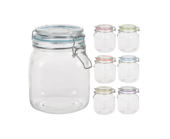 Glass jar with lid Koopman CD1001950 1000ml