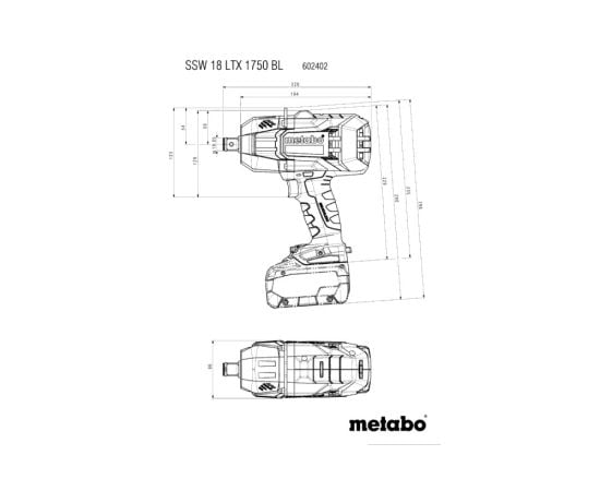 Impact wrench cordless Metabo SSW 18 LTX 1750