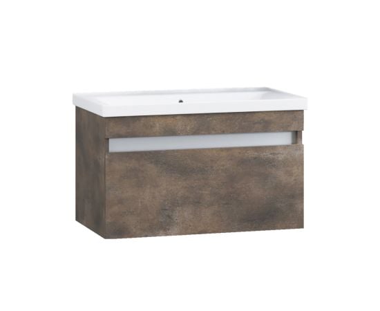 Wall-mounted cabinet with washbasin Denko ,,More 80 Patara Bronze'' 70x54,5cm