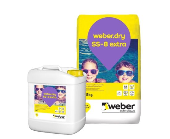 Гидроизоляция наружная Weber Dry SS-8 Extra 10+25 кг