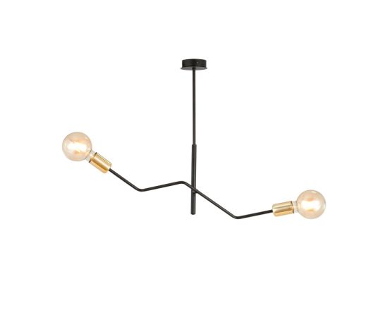 Chandelier EMIBIG BOLT 2 E27 2x MAX 60W black gold