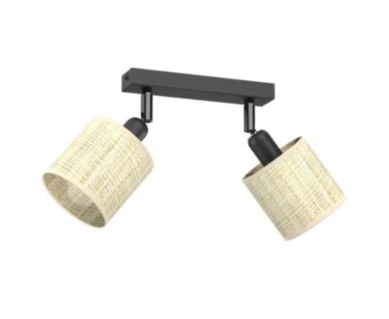 სპოტი Luminex Rattan 2 E14 L200 Ø100 h100 შავი როტანგი 5295