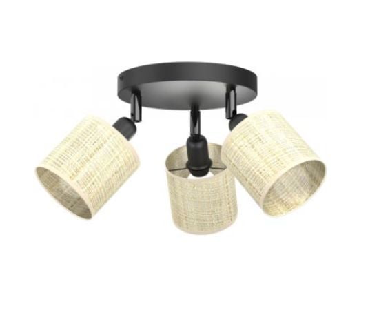 სპოტი Luminex Rattan 3 E14 Ø100 h100 შავი როტანგი 5297