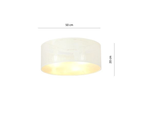 Ceiling lamp EMIBIG ASTON 3 E27 3x MAX 60W white gold