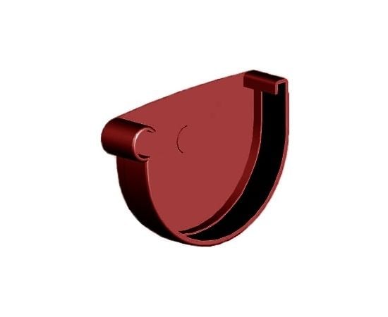 Gutter cap left RainWay 90 mm red