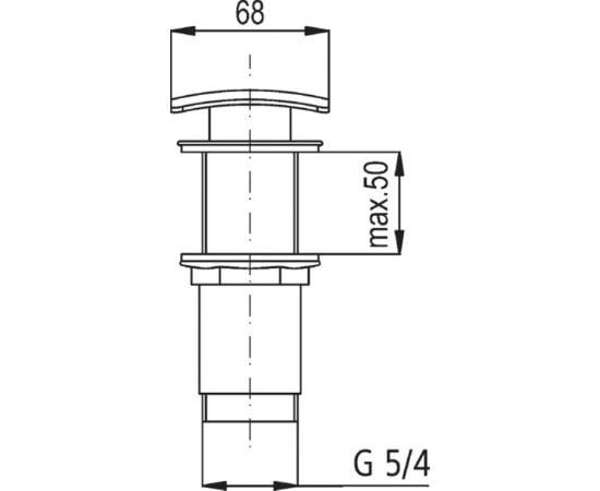 Washbasin siphon KFA Klik-klak chrome