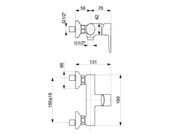 Shower faucet KFA Narva black