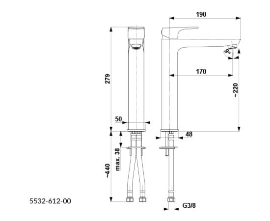 Washbasin faucet KFA Mokait black