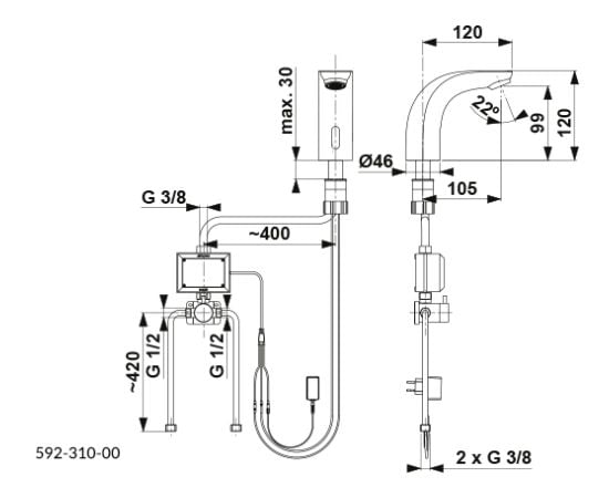 Touch faucet KFA Samba