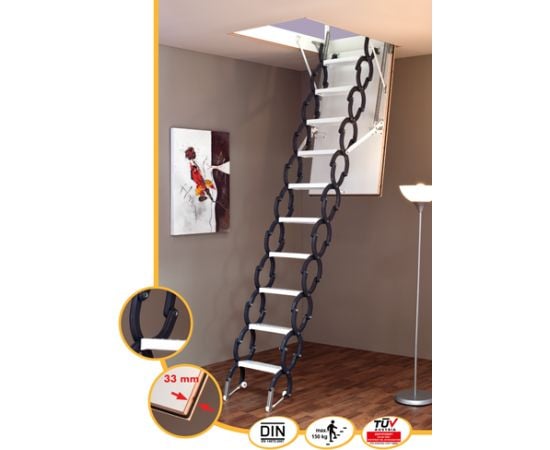 Attic ladder Minka Elegance 70x120x3250 mm metal/wood