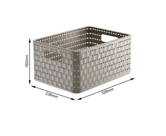 Storage basket Rotho 11l COUNTRY A5+ cappuccino