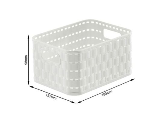 Storage basket Rotho 2L COUNTRY A6 white