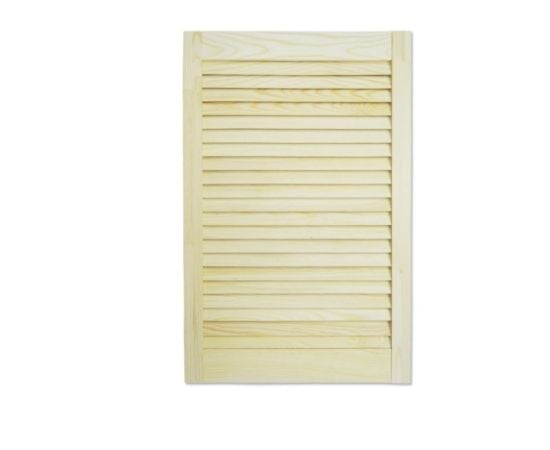 Doors wooden panel jalousie Woodtechnic pine 395х394