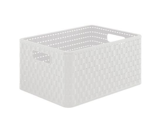 Storage basket Rotho 18L COUNTRY A4 white