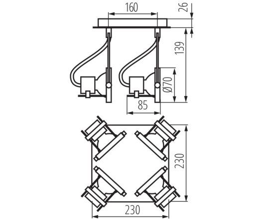 Spot Kanlux 4798 SONDA 4 GU10 EL-4L