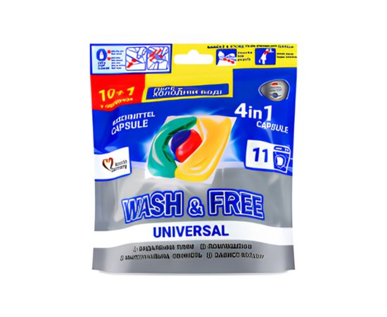 Washing agent in capsules WASH & FREE 2058 10+1 pcs