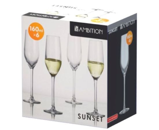 Champagne glass Ambition SUNSET 6 pcs AM-P5186-6 160 ml