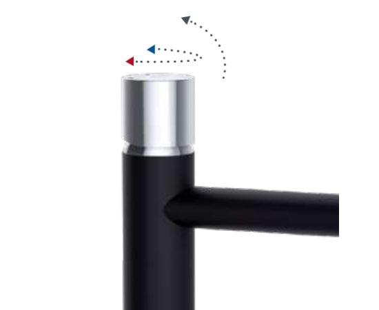 Washbasin faucet with controller Rubineta Etna-18(BK) black