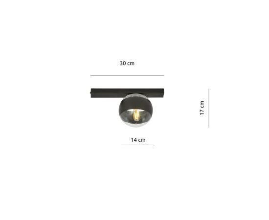 Lamp EMIBIG FIT 1 E14 1x MAX 40W black stripe