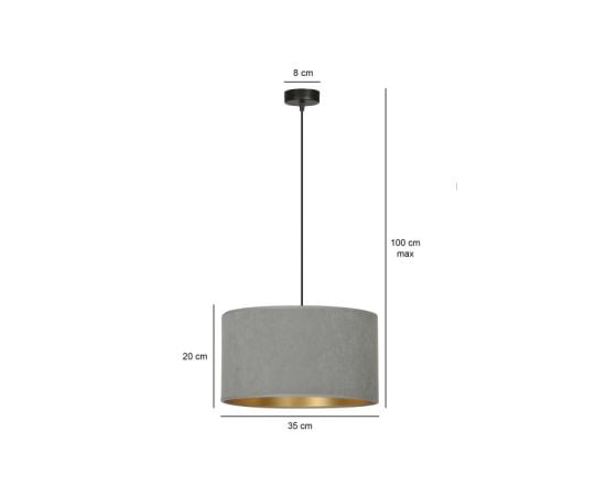 Pendant EMIBIG Hilde 1 E27 1x MAX 60W gray