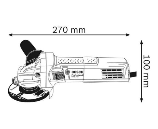 Угловая шлифмашина Bosch GWS 750-125 Professional 750W (0601394001)