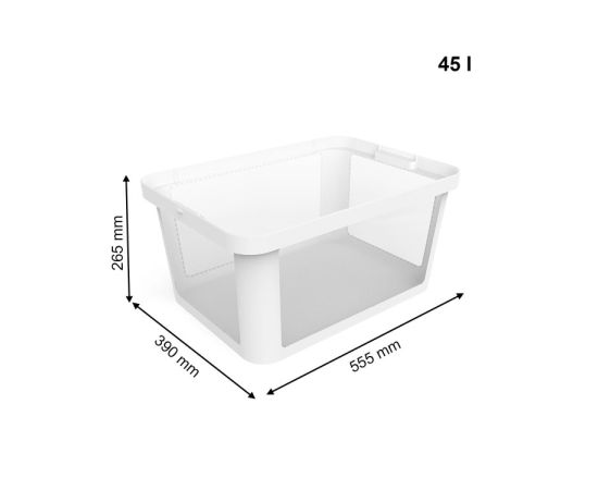 Storage box Rotho 45 l ALBRIS white/blue