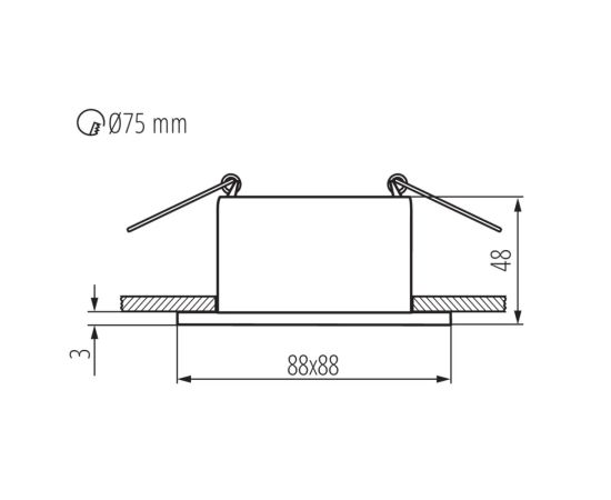 სანათი წერტილოვანი Kanlux W/W 36210 GLOZO Gx5.3 GU10 DSL