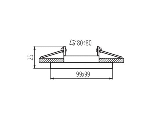 სანათი წერტილოვანი Kanlux ALREN R DTL-W 26758 Gx5.3/GU10 1x MAX 35W