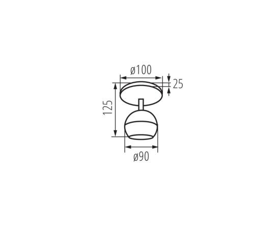 სპოტი Kanlux 33671 EL-1O B GALOBA 1 GU10