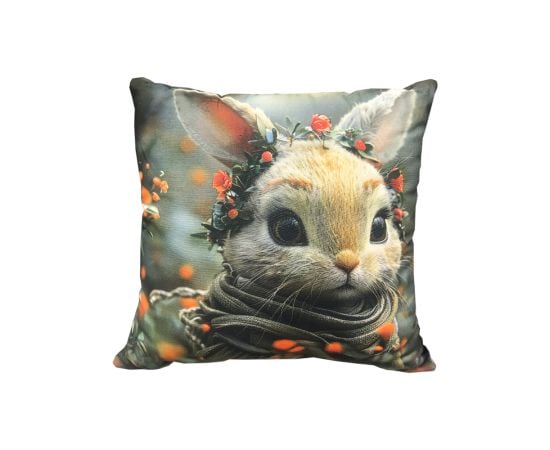 Decorative pillow Home Line 45x45 cm Forest bunny