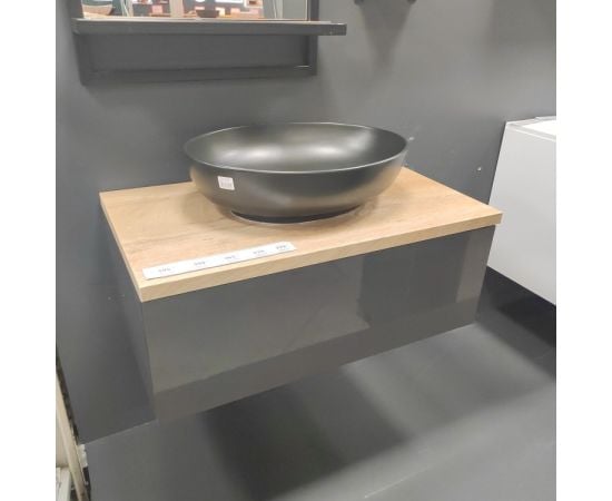 Washbasin hanging cabinet Elita Look 80 1DR HG PDW anthracite