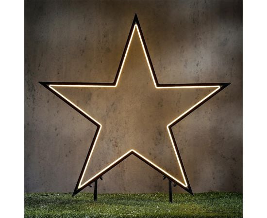 Decoration star with lights IP44 8FC timer 121x135 cm