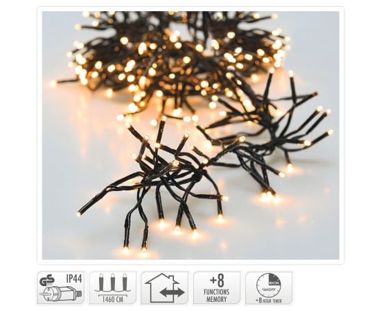 Christmas garland cluster lights 1152led ww