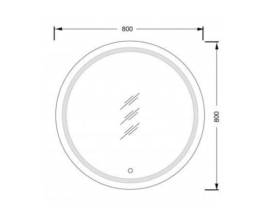 Mirror with light and sensor Sunny D80 S 80 cm