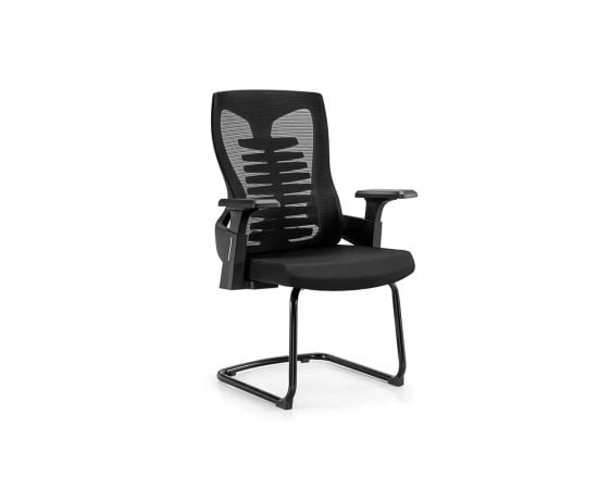 Office chair NOEL Mid back visitor chair Mesh fabric Black Hale-V