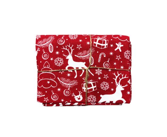 Tablecloth Home Line 110x138 cm deer on red