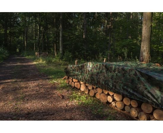 Military tarpaulin Bradas CAMOforest 4x6m 90g/m²