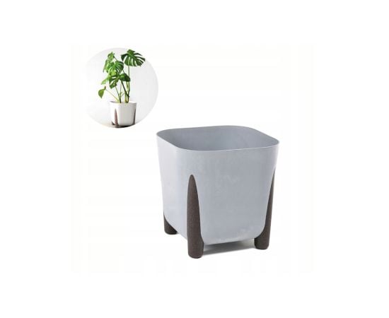 Flower pot grey Lamela FRIDA ECO 11 l