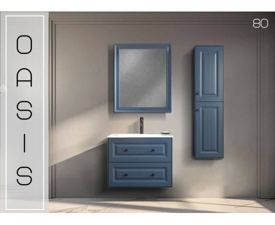 Bathroom mirror Martat Oasis 80 night blue