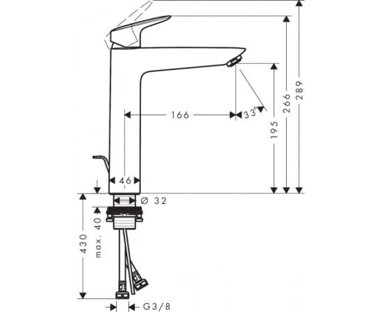 Washbasin faucet Hansgrohe Logis 190 71090000